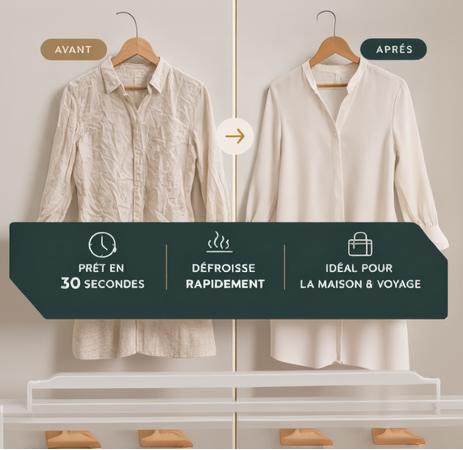 MomyZen™ Steam – Défroisseur Vapeur Portable Express Momy Zen